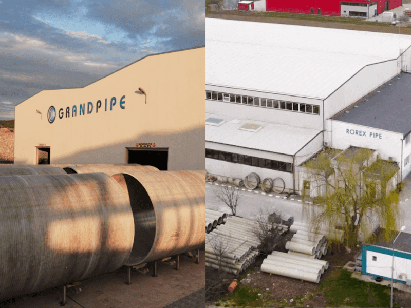 Склопластикові GRP труби Grandpipe та Rorex